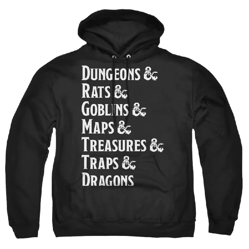 fashionable hoodieDungeons & Dragons Dungeon List - Pullover Hoodie