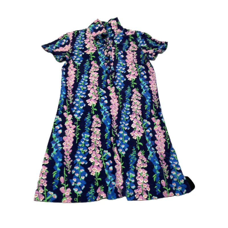 Final Markdown off-the-shoulder dressBlue  Dress Designer By Lilly Pulitzer  Size: M