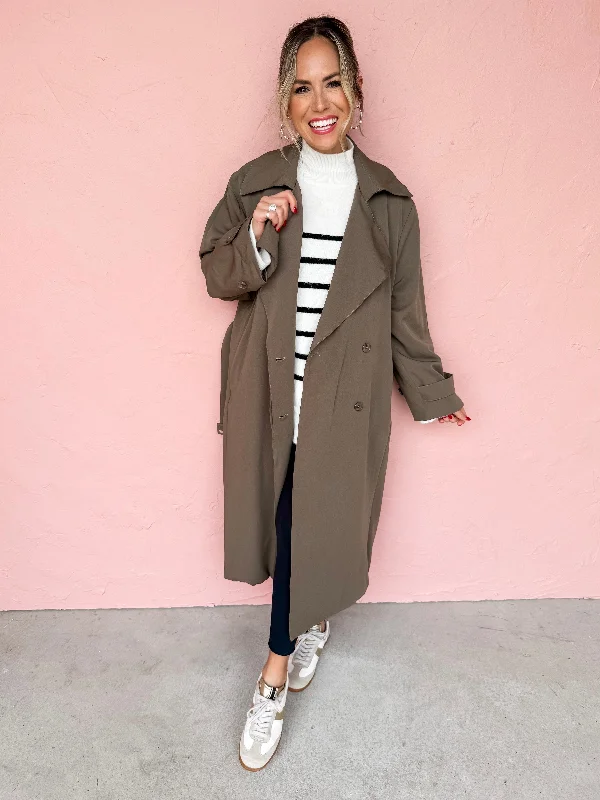Deal Zone casual trench coatChange Your Mind Oversized Trench Coat