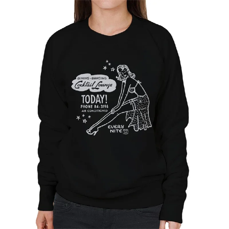 fashionable gym hoodieRoute 66 Dinner Dancing Cocktail Lounge Women's Sweatshirt