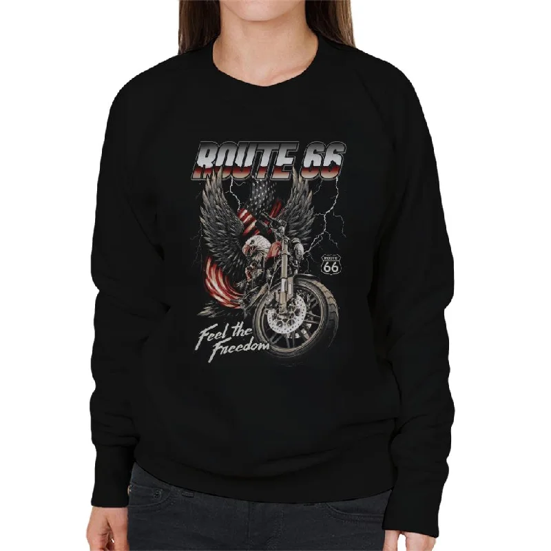 functional sports hoodieRoute 66 Eagle Feel The Freedom Women's Sweatshirt