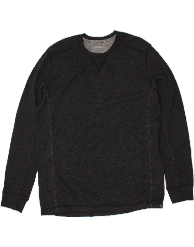 Don't Wait EDDIE BAUER Mens Sweatshirt Jumper XL Grey Cotton