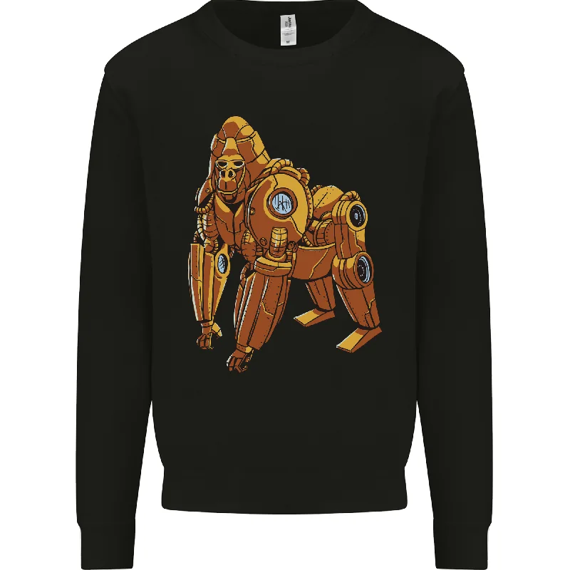 fitted workout sweatshirtA Steampunk Gorilla Ape Mens Sweatshirt Jumper