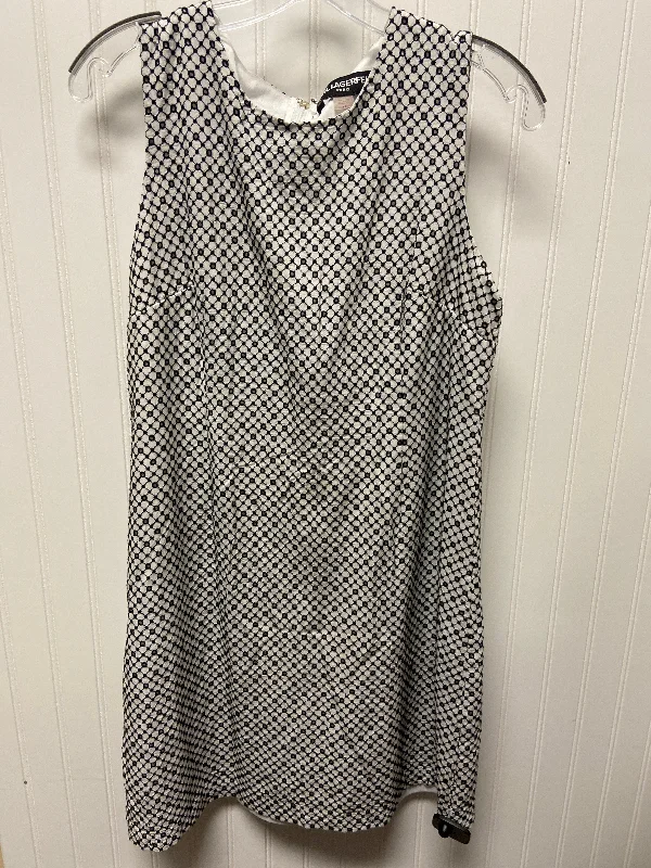 Act Fast trendy mini dressWhite Dress Designer Karl Lagerfeld, Size L