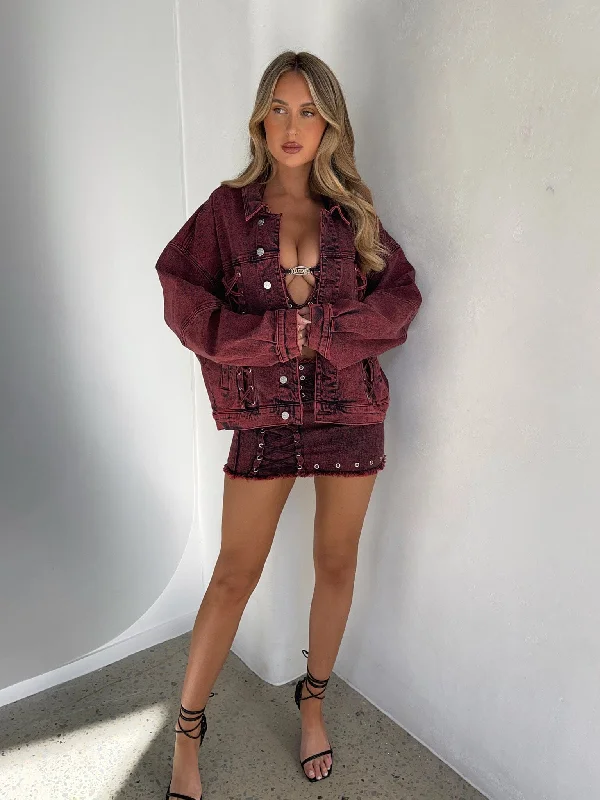 Quick Sale windbreaker jacketSELENITE JACKET RED