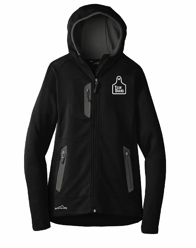 New Deals Ladies Cow Tag Eddie Bauer Sport Hooded Full Zip