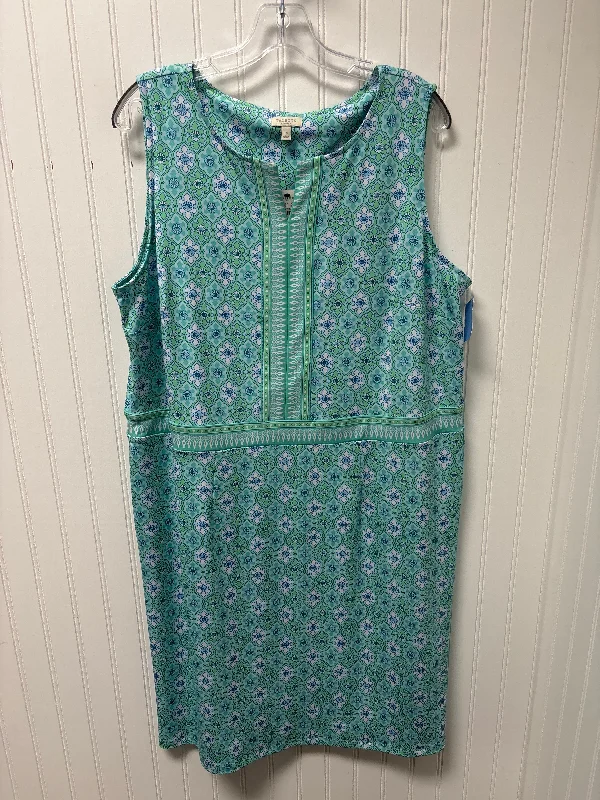 Today's Special ashionable dressDress Casual Midi By Talbots In Blue & Green, Size: 1x Today's Special ashionable dressDress Casual Midi By Talbots In Blue & Green, Size: 1x