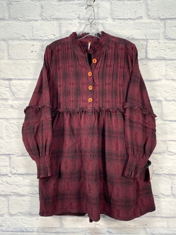 Can't Miss tiered dressDress Casual Short By Free People In Purple, Size: M