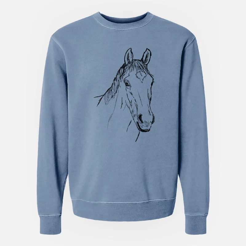 Best Bargains cozy workout hoodieDoodled Scooby the Arabian Horse - Unisex Pigment Dyed Crew Sweatshirt