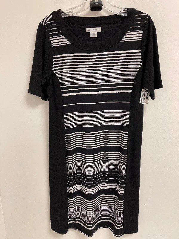Unbeatable Prices evening dressDress Casual Midi By Liz Claiborne In Black & White, Size: M