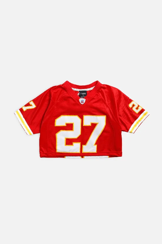 modern sports hoodieRework Crop Kansas City Chiefs NFL Jersey - XS