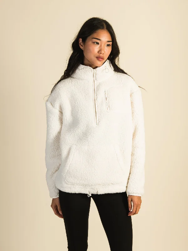 Warehouse Sale HARLOW TEDDY SHERPA QUARTER ZIP - OATMEAL