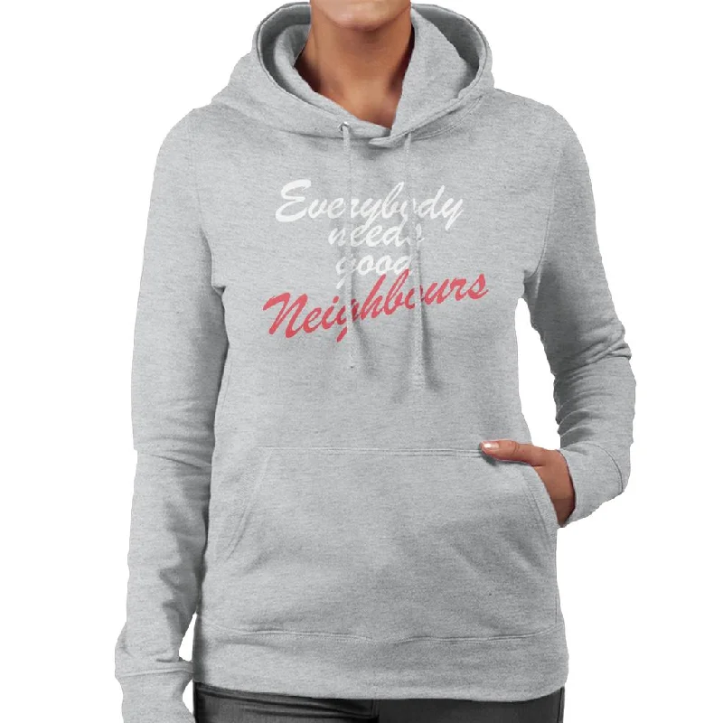 oversized hoodie with drawstringsNeighbours Everybody Needs Good Women's Hooded Sweatshirt