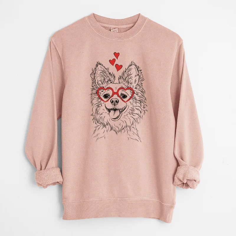 functional sports hoodieValentine Jasper the Pomchi - Unisex Pigment Dyed Crew Sweatshirt