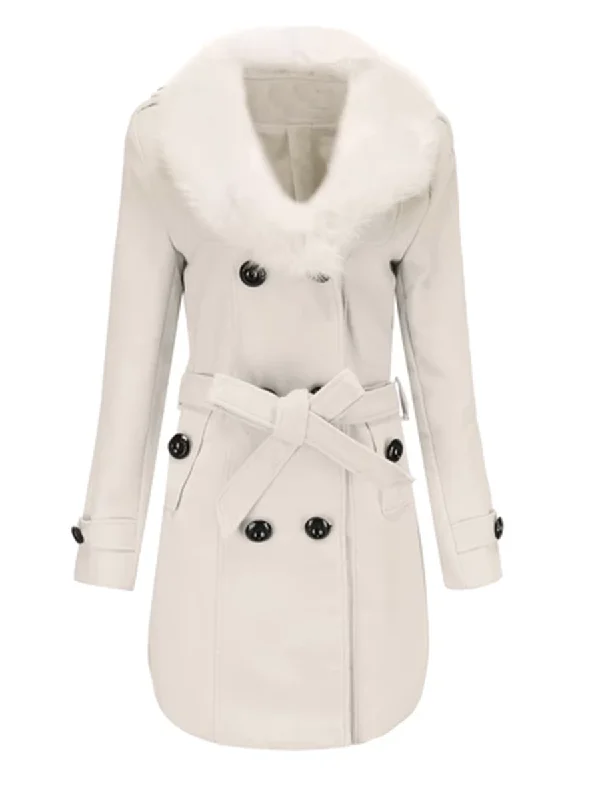 Hurry In classic bomber jacketLong Woolen Solid Color Warm Coat