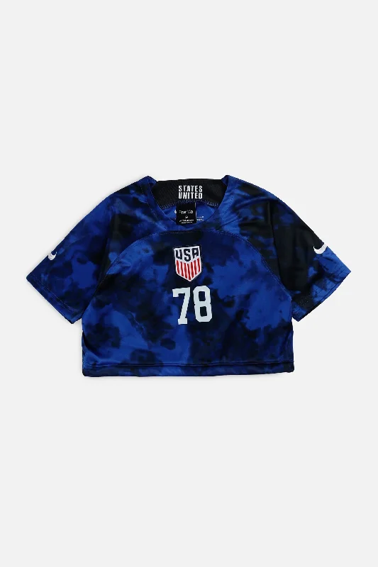 Big Savings fashionable gym hoodieRework Crop USA Soccer Jersey - XS