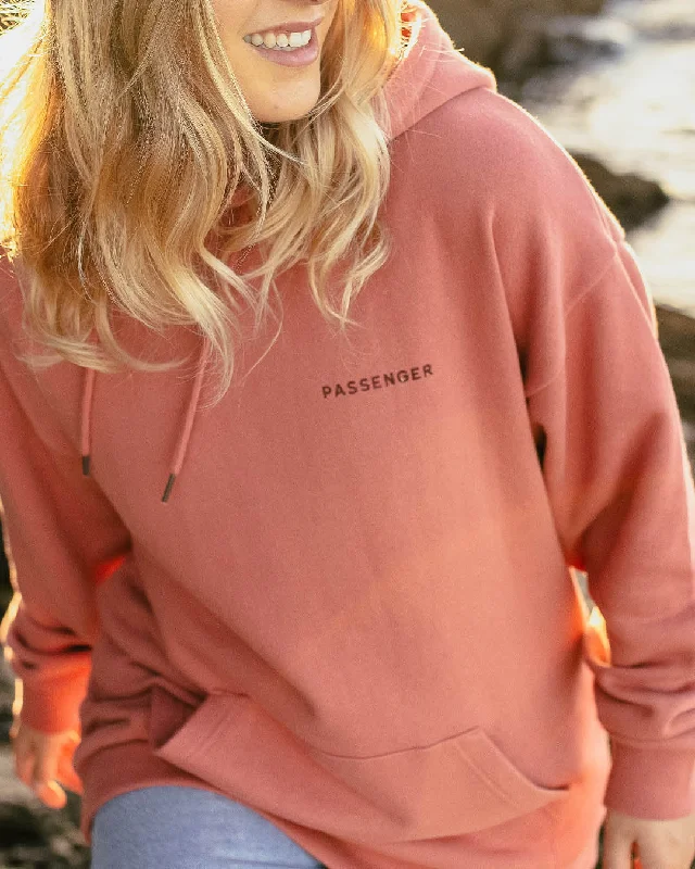 Price Rollback Embrace The Journey Hoodie in Pink Mahogony