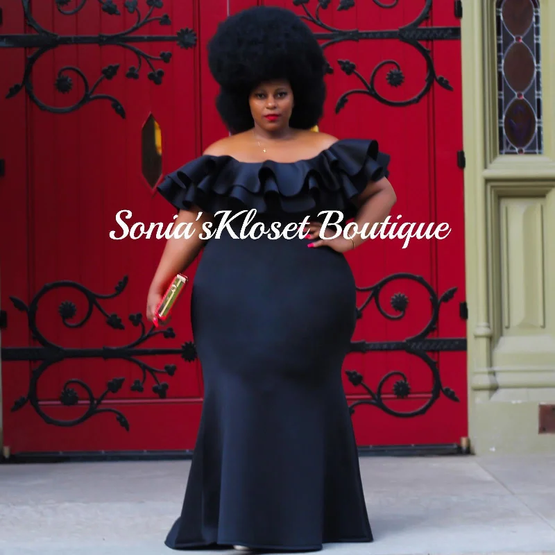 wrap-around dressBLACK-TIE GOWN