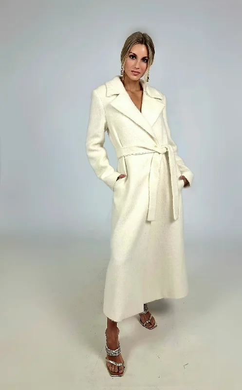 silk dressPENNYBLACK Winter White Erice Coat