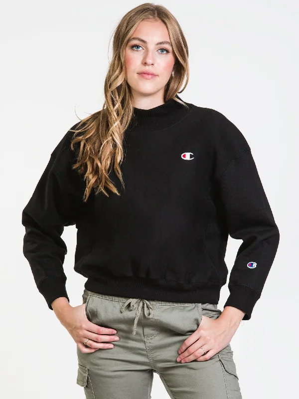 Super Bargain CHAMPION REVERSE WEAVE MOCK "C" CROP - CLEARANCE