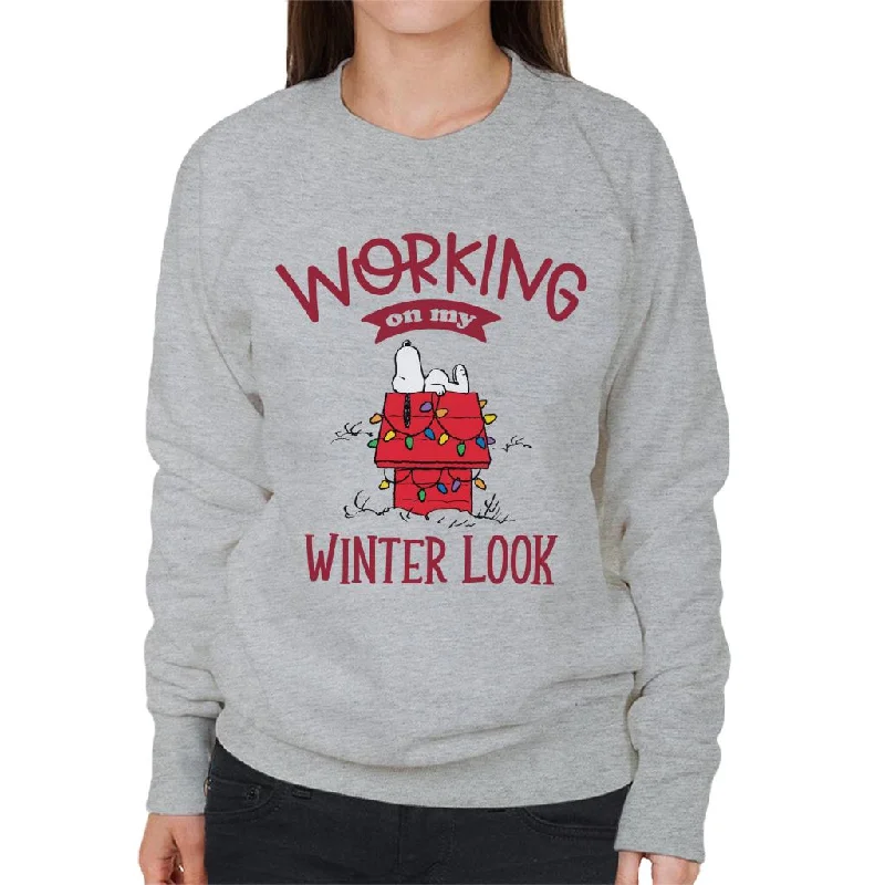 Unmissable Offer trendy fitness sweatshirtPeanuts Working On My Winter Look Women's Sweatshirt