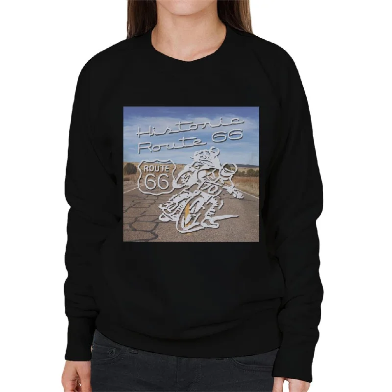 soft athletic sweatshirtRoute 66 Historic Motorcycles Women's Sweatshirt