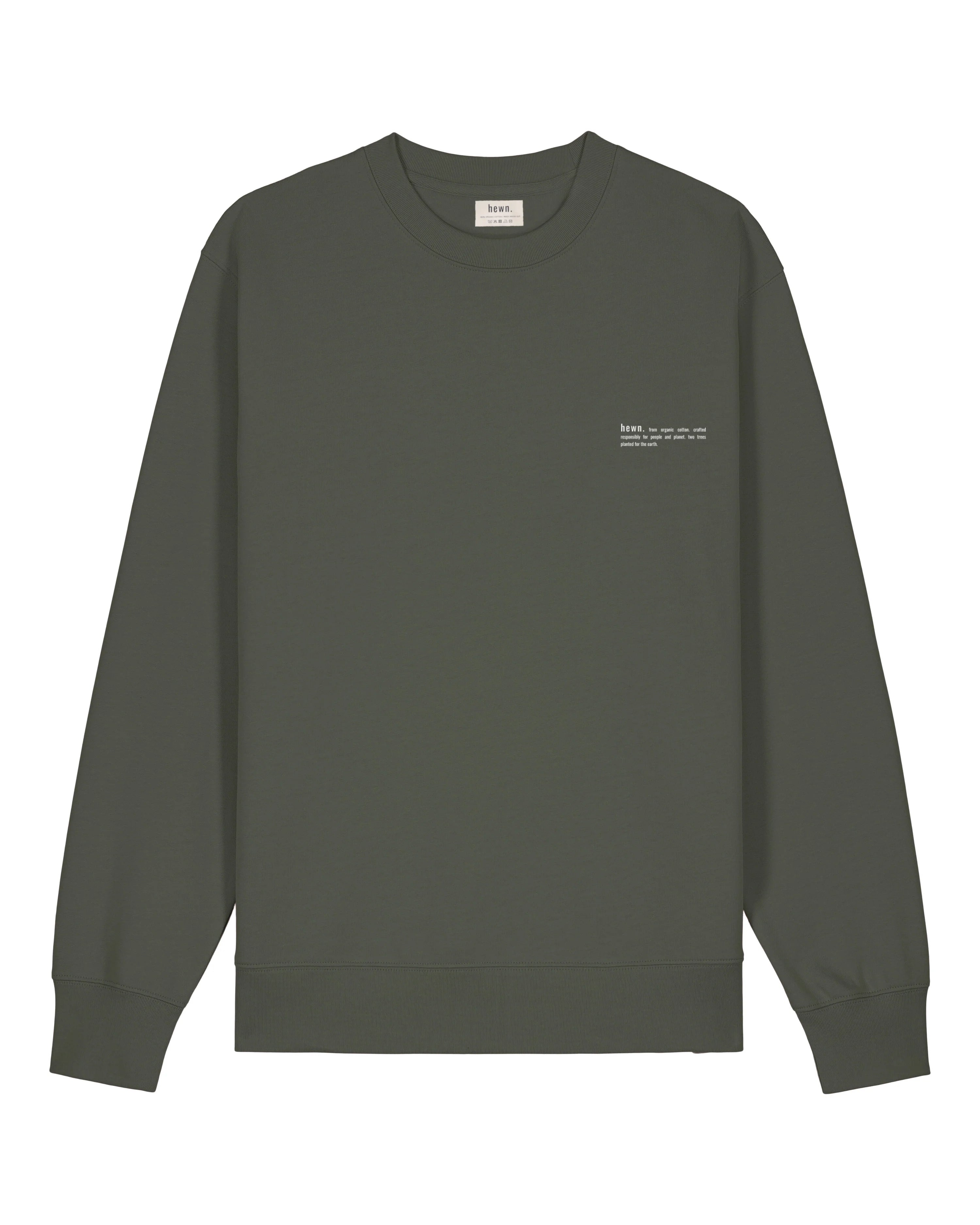 Best Bargains Womens Organic Midweight Sweatshirt in Pine Green Khaki