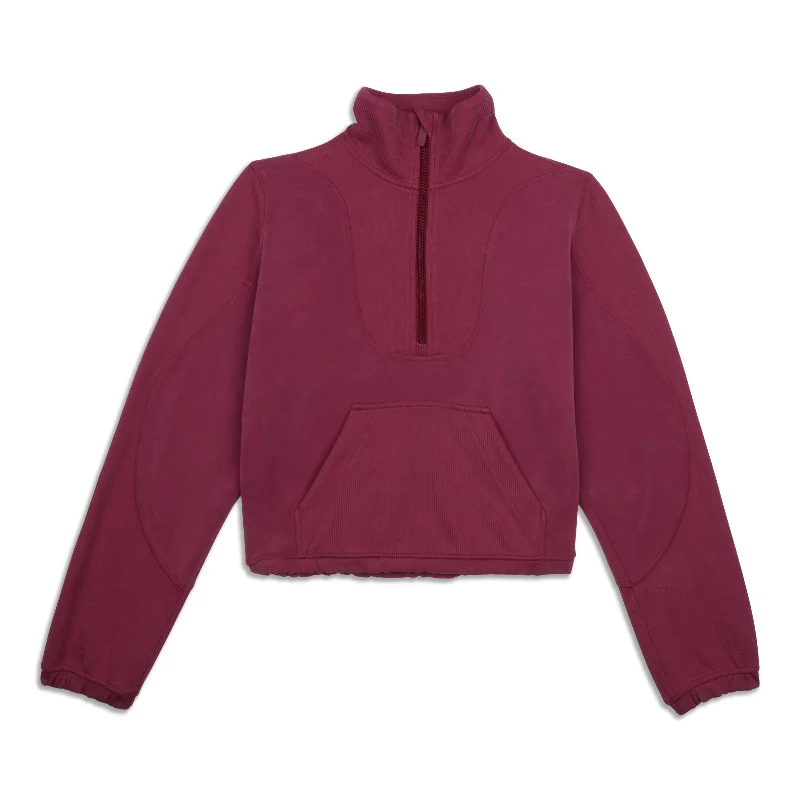 Act Now Brushed Softstreme Ribbed Half Zip - Resale
