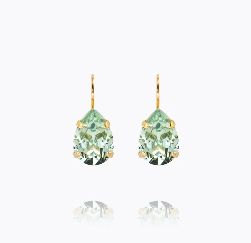 velvet dressCaroline Svedbom Mini Drop Clasp Earrings Chrysolite