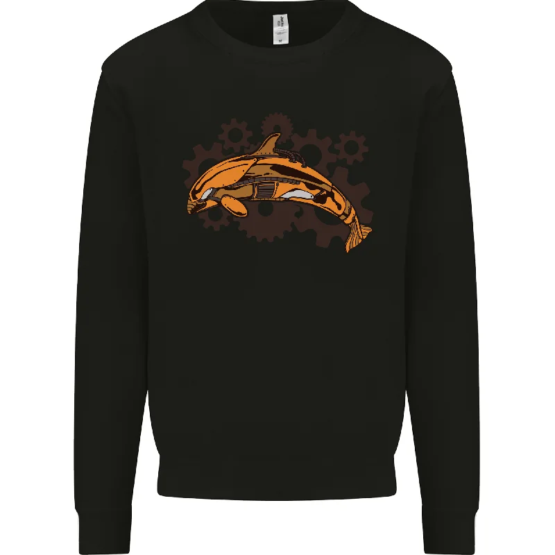 stylish training hoodieA Steampunk Dolphin Mens Sweatshirt Jumper