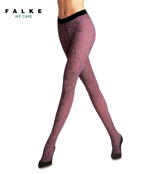 comfy dressFalke Pink Paisley Tights - Orchid