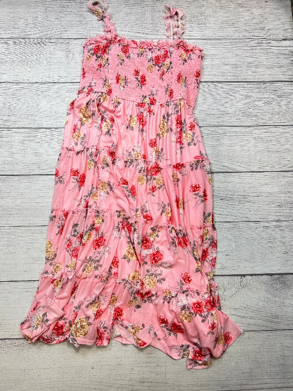 Massive Deals draped dressNew! Dress Casual Maxi By Arula In Pink, Size: 1x