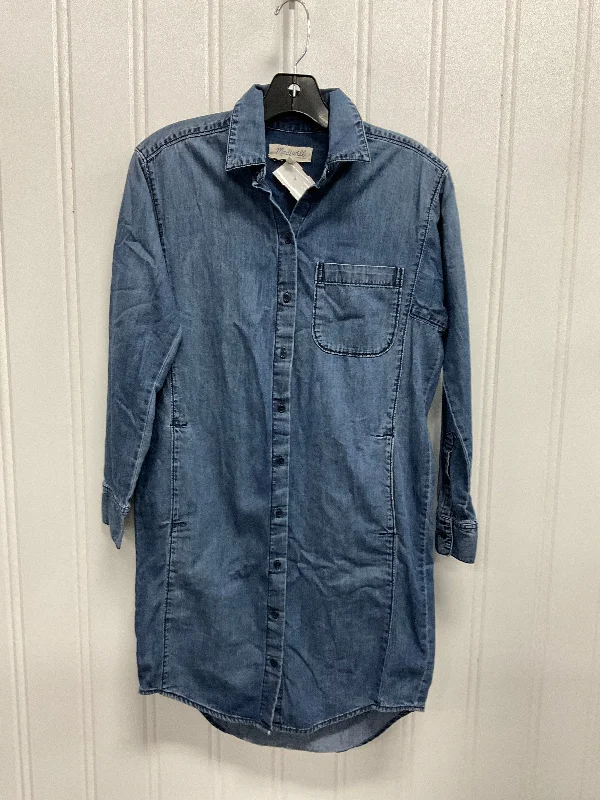 Online Exclusive fitted cocktail dressDress Casual Short By Madewell In Blue Denim, Size: Xxs