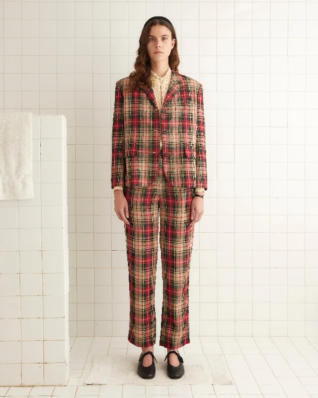 comfortable outerwearTruro Plaid Suit Jacket