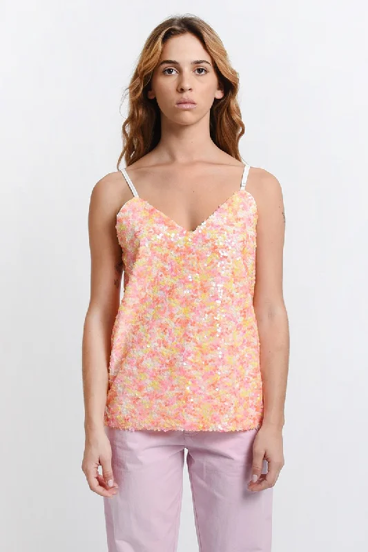 off-the-shoulder dressMolly Bracken Pink Sequin Cami