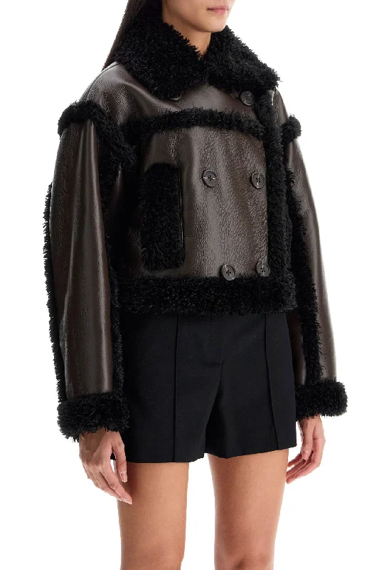 Hurry In Stand Studio 'cropped Faux Leather Jacket Kristy