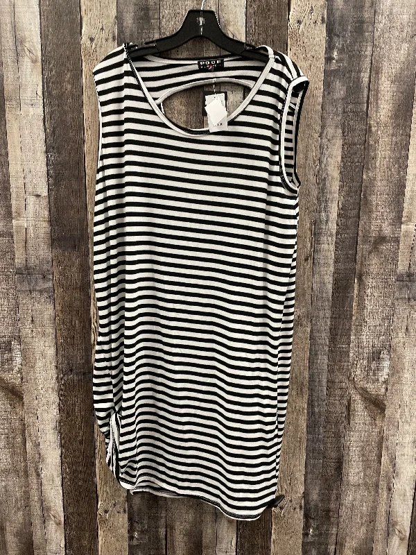 chic dressDress Casual Short By Poof In Striped Pattern, Size: 2x