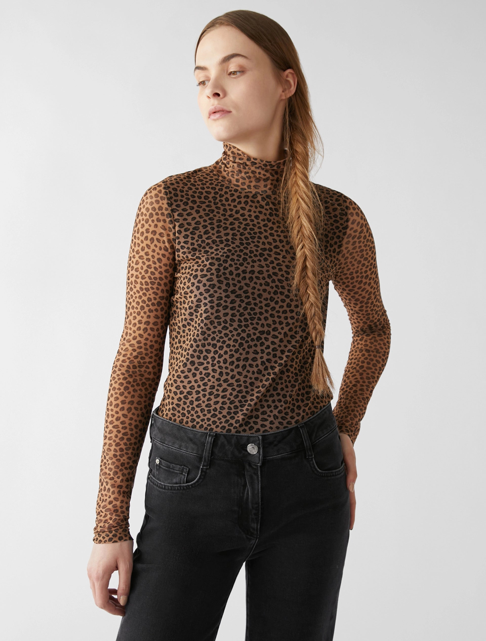 elegant evening dressPENNYBLACK Trave Animal Print Turtle Neck