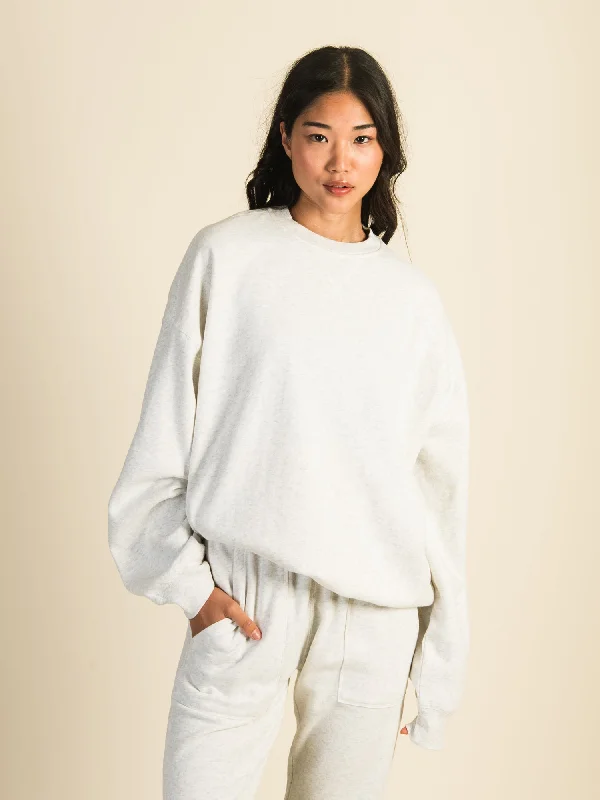Super Bargain HARLOW MICHELLE MELANGE CREW SWEATSHIRT - CLOUD
