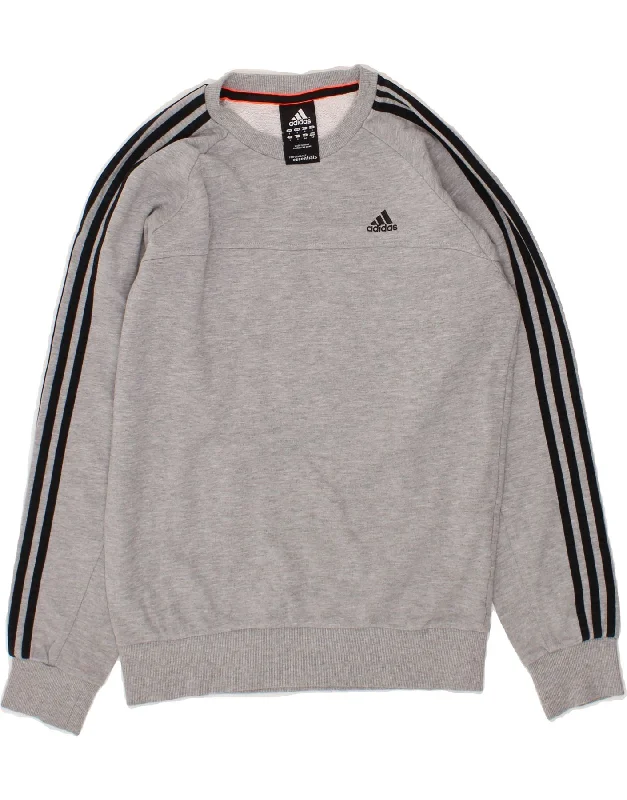 Deal Frenzy ADIDAS Mens Sweatshirt Jumper Small Grey Cotton