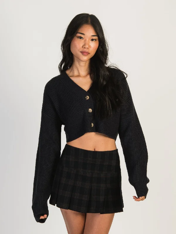 New Arrival HARLOW KIMMY CROPPED CARDI - NAVY