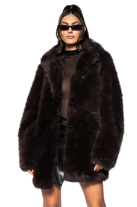 Epic Deals chic outerwearMOLLY SHORT FAUX FUR EVENING COAT