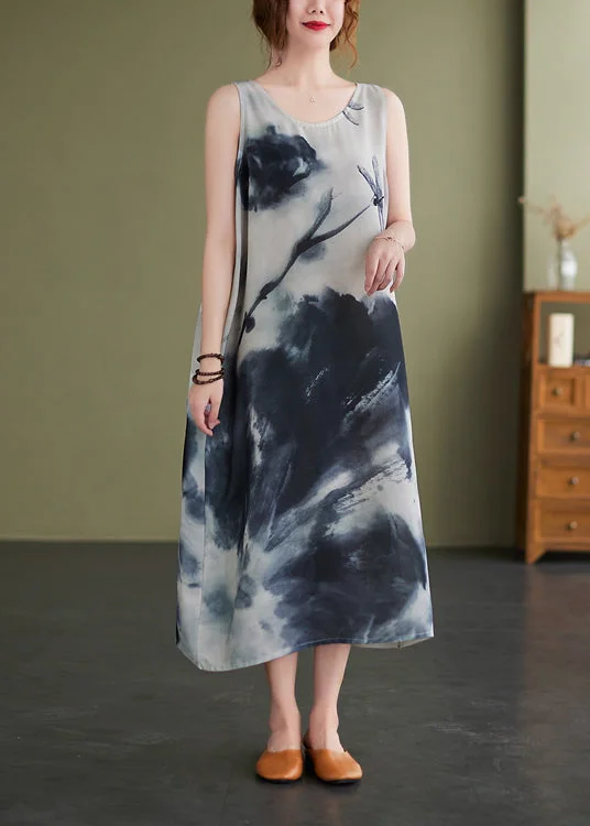Get It Before It’s Gone fitted dressPlus Size O-Neck Ink Print Vacation Dresses Sleeveless Get It Before It’s Gone fitted dressPlus Size O-Neck Ink Print Vacation Dresses Sleeveless