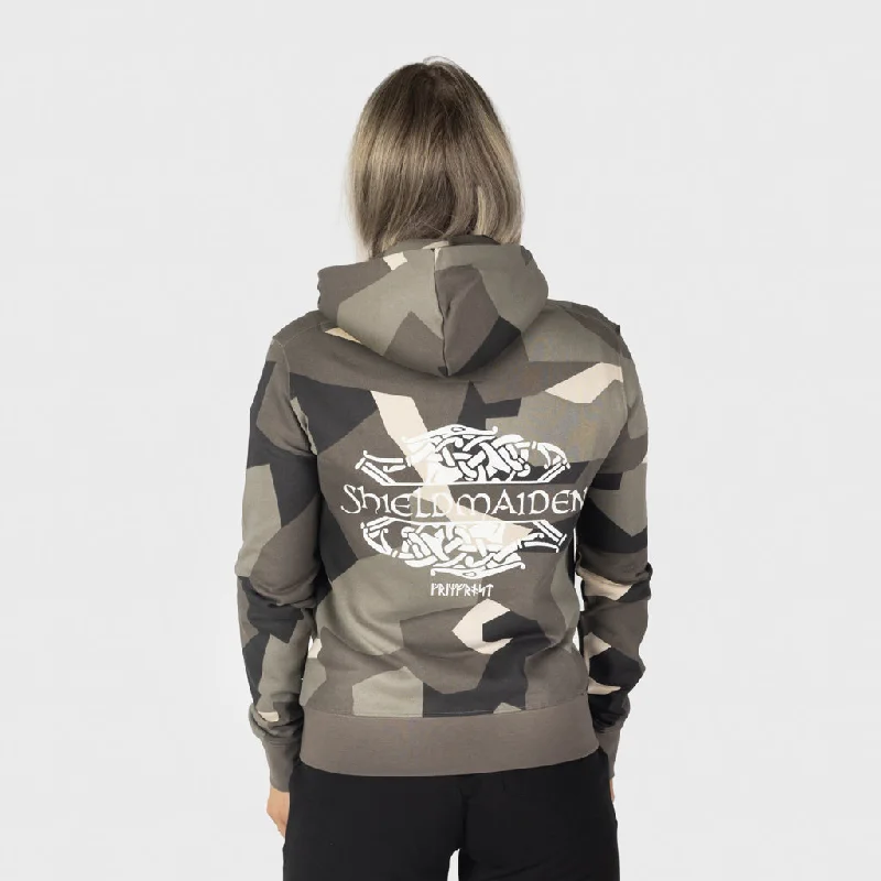 Huge Savings Women's Premium Zoodie, Shieldmaiden, M90 Brown Camo