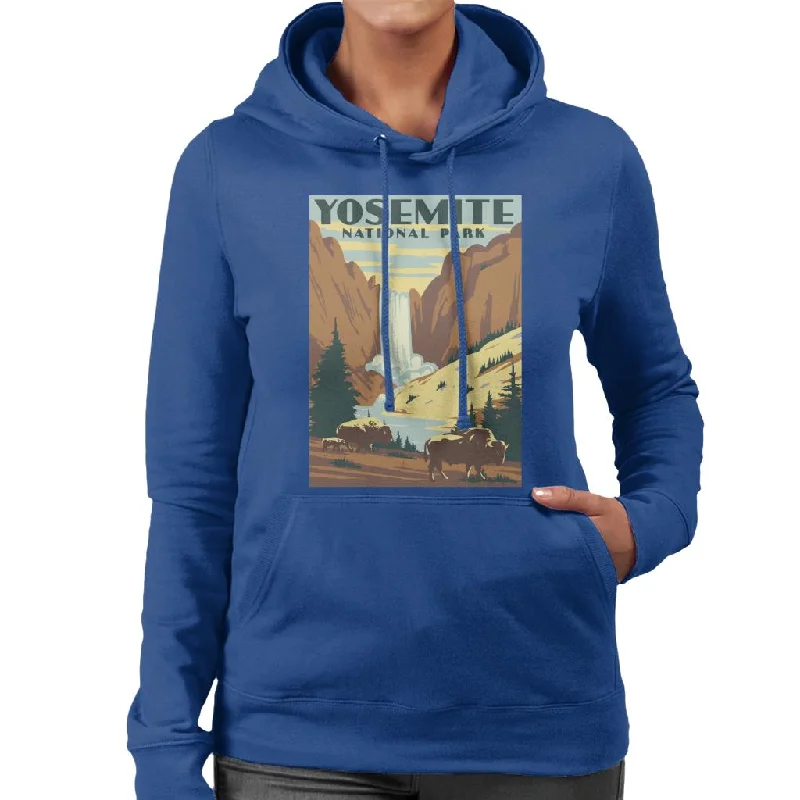 chic hoodieUS National Parks Yosemite Waterfall Women's Hooded Sweatshirt