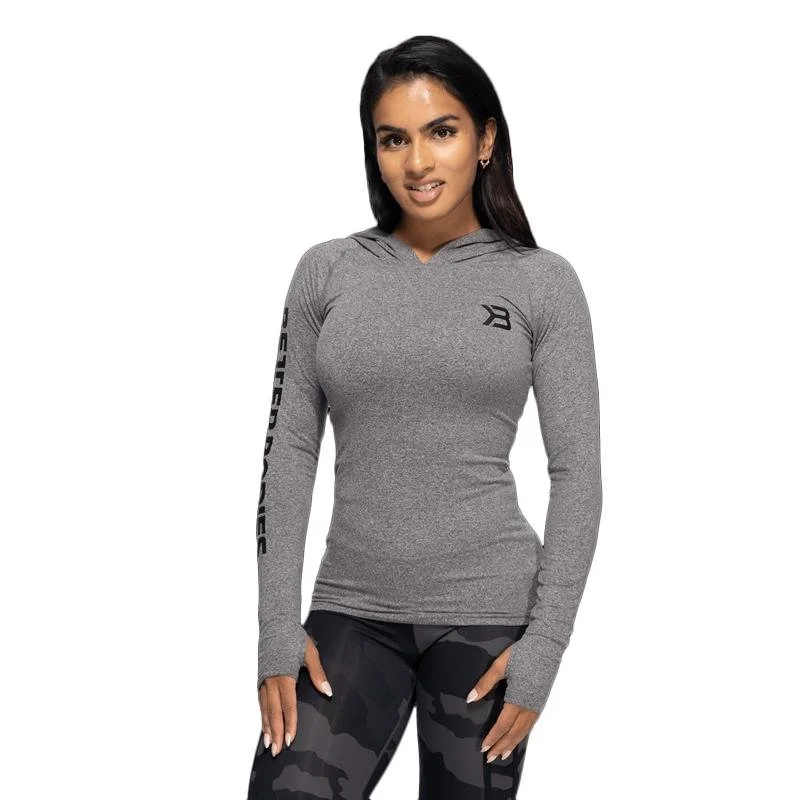 Limited Edition Better Bodies Performance Long Sleeve Hood - Graphite Melange