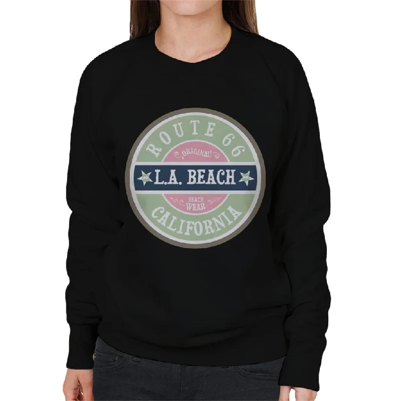 slim fit workout hoodieRoute 66 Original LA Beach Wear Women's Sweatshirt