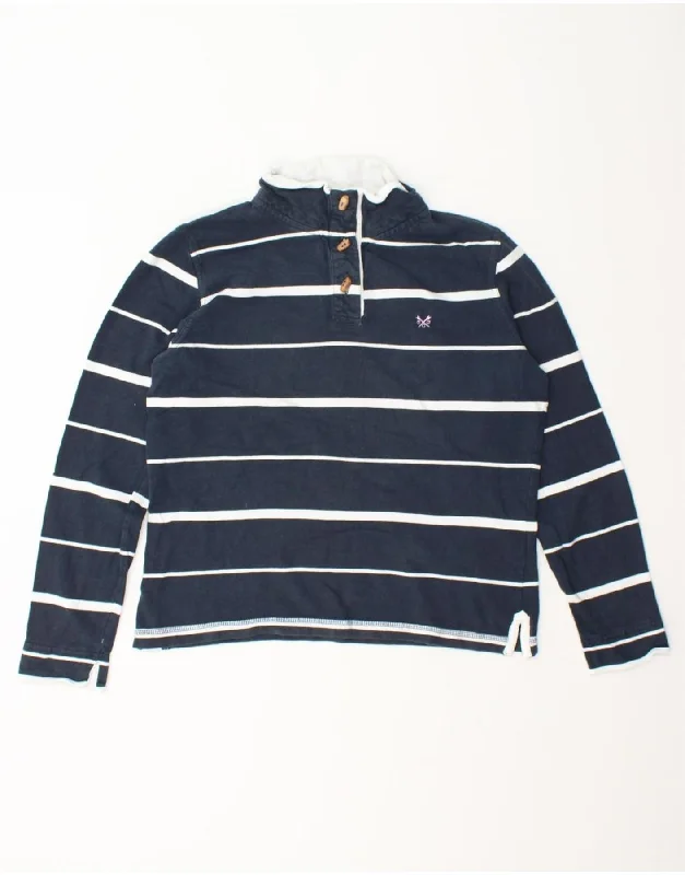 Crazy Deals CREW CLOTHING Womens Sweatshirt Jumper UK 12 Medium  Navy Blue Striped
