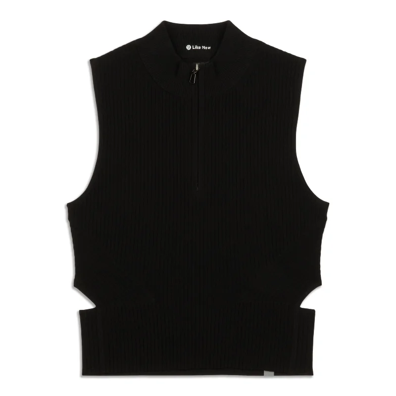 Limited Availability Open Back Half-Zip Sweater - Resale