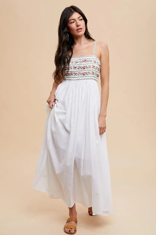 Special Savings velvet dressMulti-Color Floral Embroidered Lace-Up Back Maxi Dress